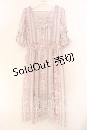 画像: axes femme / カントリーローズワンピース  ラベンダー×ピンク O-25-12-15-003-AX-OP-IG-OS