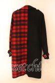 画像3: JURY BLACK / チェック切り替えコート M ブラック×レッド O-25-12-15-025-GL-CO-OW-OS (3)