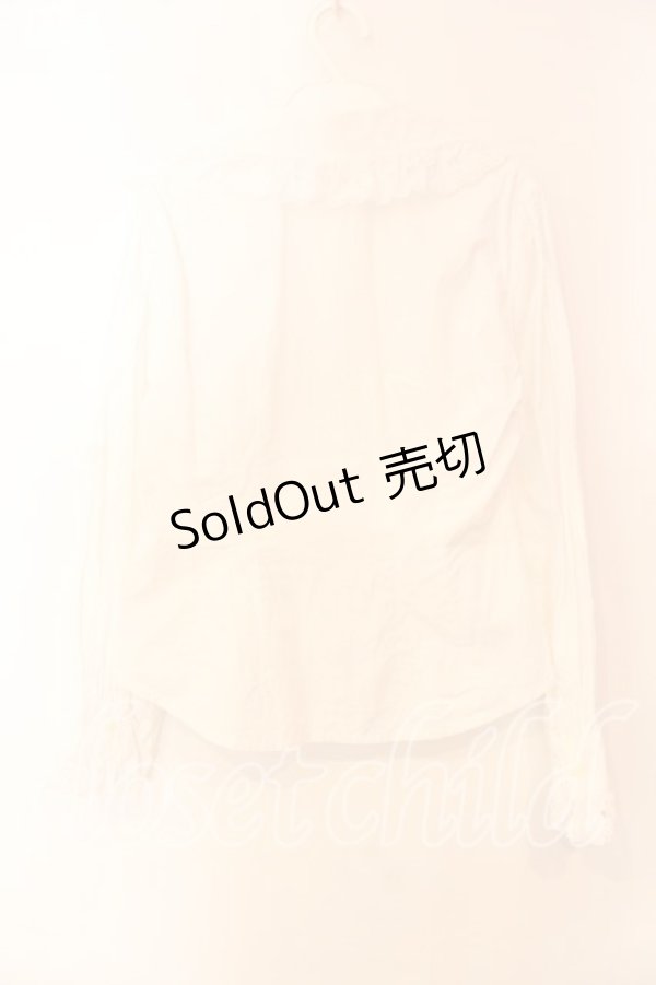 画像4: BABY,THE STARS SHINE BRIGHT / 王冠レースの袖ピンタックブラウス  シロ O-25-12-15-026-BA-BL-IG-OS (4)