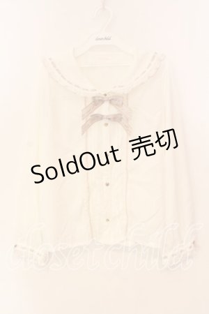 画像: LIZ LISA / ダブルリボンブラウス  シロ×ピンク O-25-12-15-028-LO-BL-OW-OS