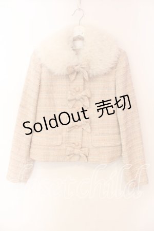 画像: PINK HOUSE / ファー使いファンシーツイードジャケット M ピンクミックス系 O-25-12-15-030-LO-JA-OW-OS