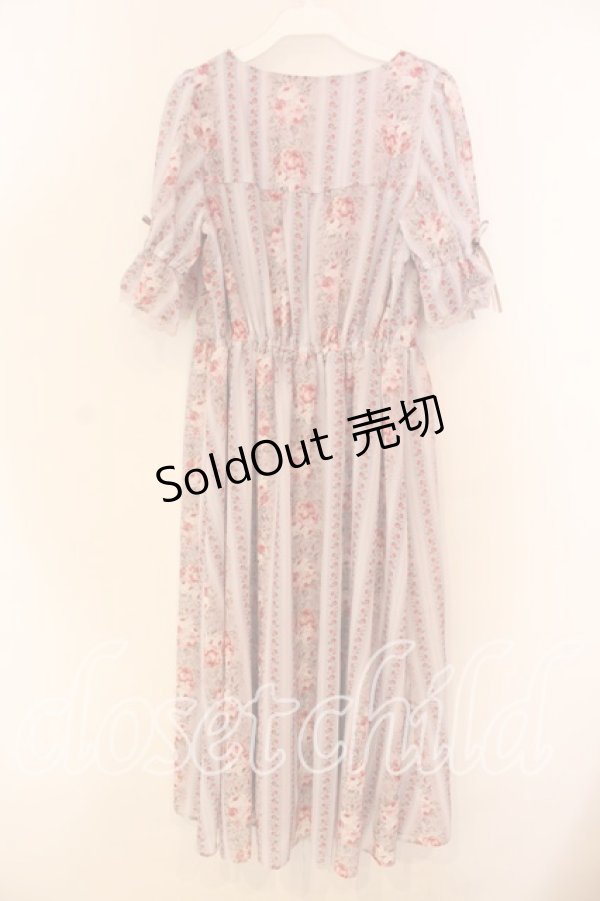 画像3: axes femme / カントリーローズワンピース  ラベンダー×ピンク O-25-12-15-003-AX-OP-IG-OS (3)