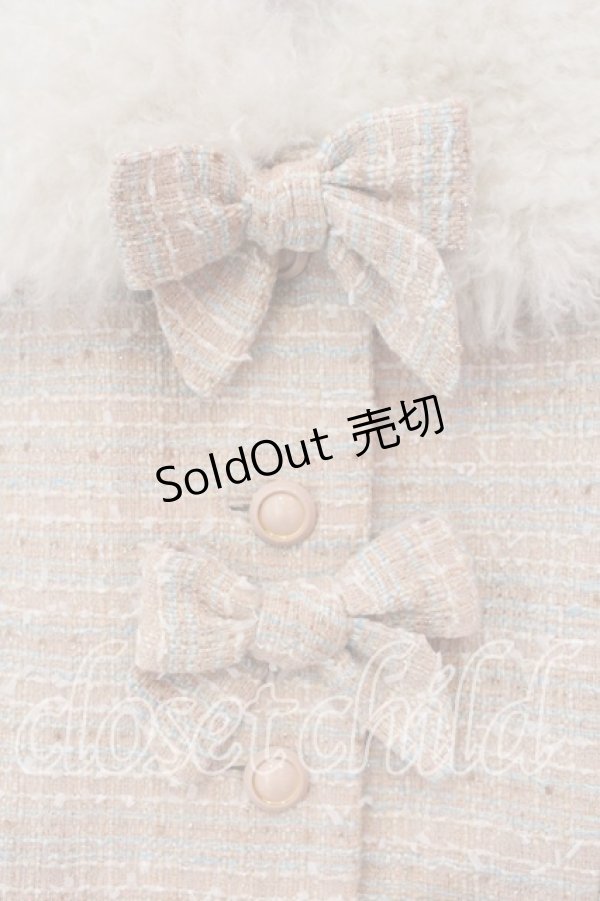 画像2: PINK HOUSE / ファー使いファンシーツイードジャケット M ピンクミックス系 O-25-12-15-030-LO-JA-OW-OS (2)