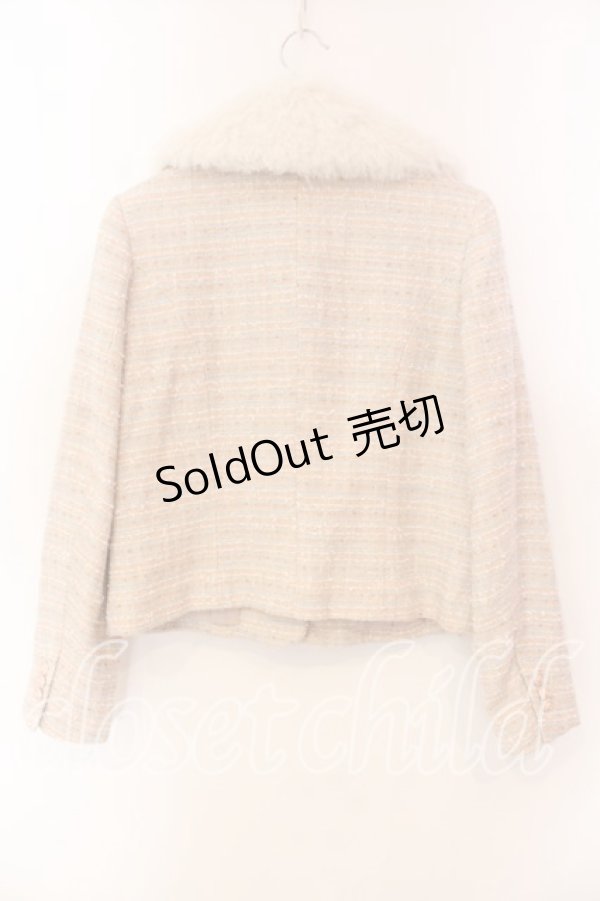 画像5: PINK HOUSE / ファー使いファンシーツイードジャケット M ピンクミックス系 O-25-12-15-030-LO-JA-OW-OS (5)