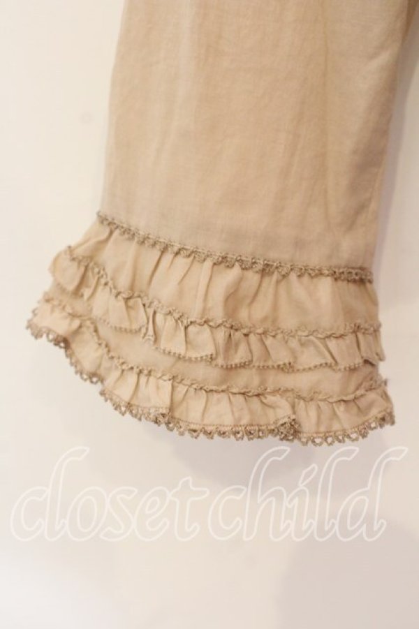 画像3: PINK HOUSE / ケミカルレース使いブラウス  ブラウン系 O-25-12-15-031-LO-BL-OW-OS (3)