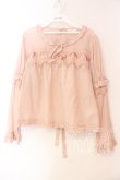 画像1: PINK HOUSE / ケミカルレース使いブラウス  ピンク O-25-12-15-032-LO-BL-OW-OS (1)