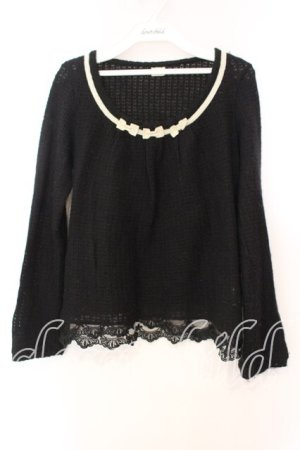 画像: axes femme / 3つリボンニット  クロ O-25-12-16-038-AX-TO-IG-OS