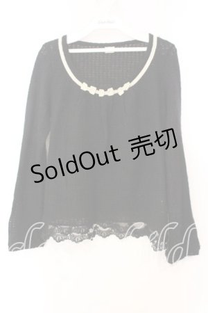 画像: axes femme / 3つリボンニット  クロ O-25-12-16-038-AX-TO-IG-OS