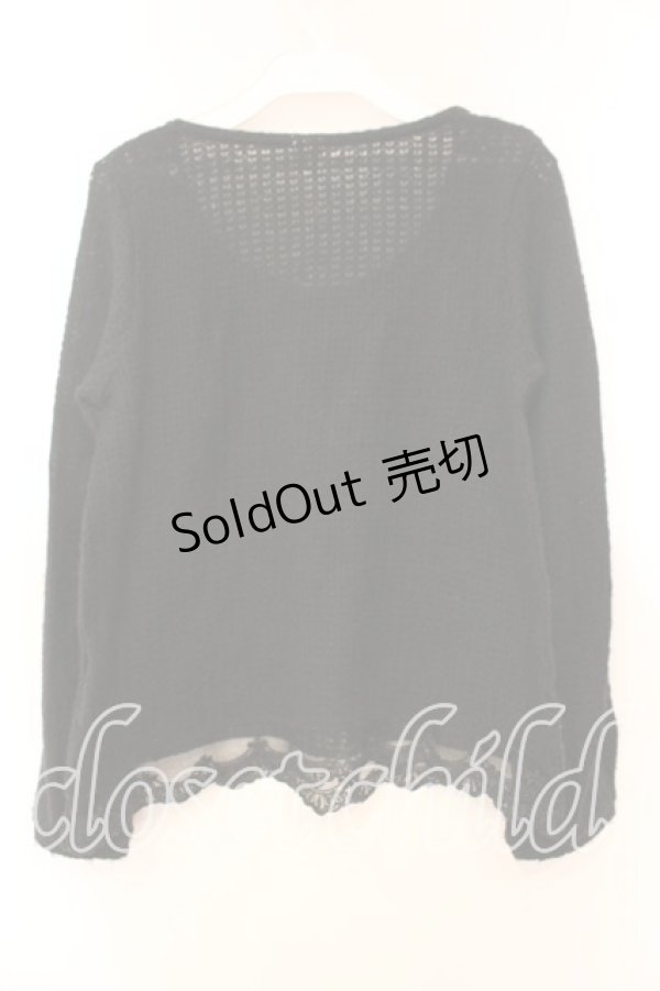 画像2: axes femme / 3つリボンニット  クロ O-25-12-16-038-AX-TO-IG-OS (2)