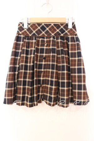 画像: LODISPOTTO / チェック柄スカート  ブラウン O-25-12-16-039-LO-TO-IG-OS