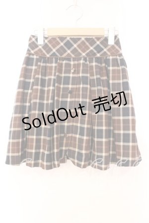 画像: LODISPOTTO / チェック柄スカート  ブラウン O-25-12-16-039-LO-TO-IG-ZT388
