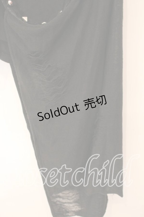 画像2: SEX POT ReVeNGe / ワイヤーフードプリントプルオーバー  ブラック O-25-12-16-040-SP-TO-IG-OS (2)