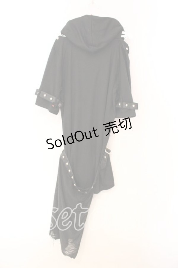 画像3: SEX POT ReVeNGe / ワイヤーフードプリントプルオーバー  ブラック O-25-12-16-040-SP-TO-IG-OS (3)