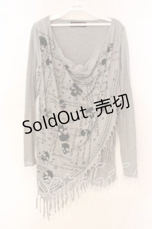 画像: HEAVEN and Earth / スカーフ風カットソー  グレー O-25-12-16-041-PU-TO-IG-OS