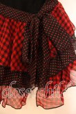 画像2: ALGONQUINS / シフォンティアード巻きスカート  ブラック×レッド O-25-12-16-042-AL-SK-IG-OS (2)