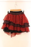 画像3: ALGONQUINS / シフォンティアード巻きスカート  ブラック×レッド O-25-12-16-042-AL-SK-IG-OS (3)