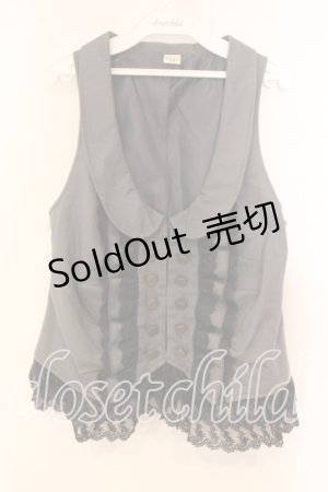 画像: axes femme / ブローチ付きベスト M グレー O-25-12-16-053-AX-TO-IG-OS