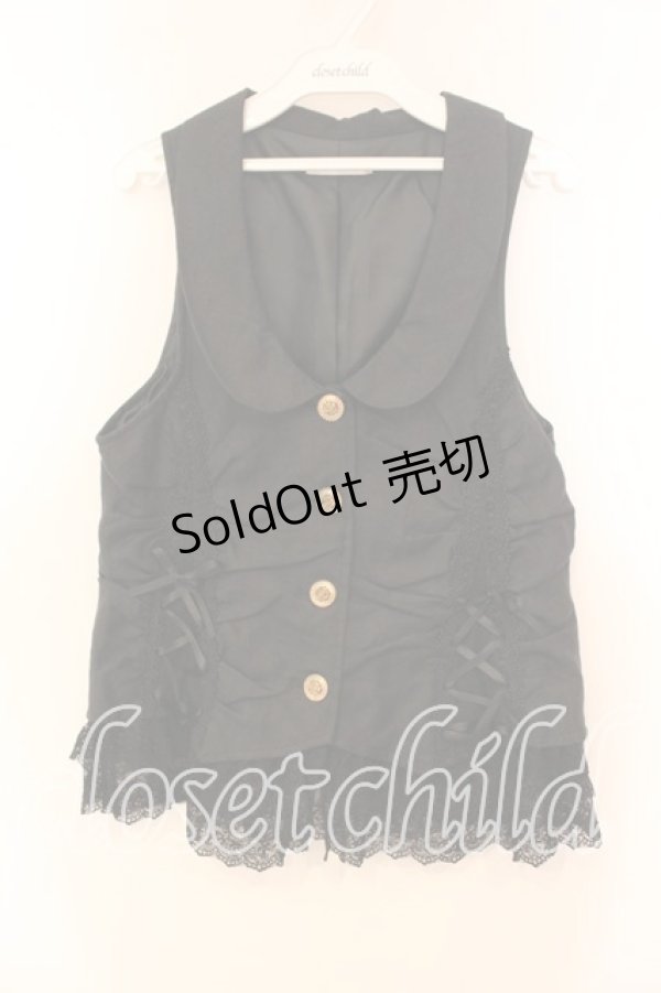 画像1: axes femme / レースアップベスト M クロ O-25-12-16-055-AX-TO-IG-OS (1)