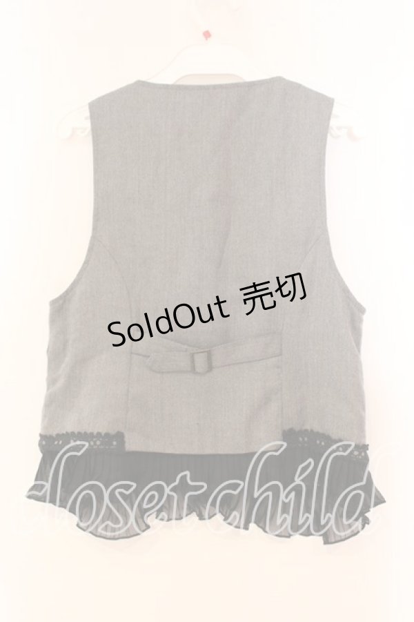 画像2: axes femme / パール付きベスト M グレー×クロ O-25-12-16-056-AX-TO-IG-OS (2)