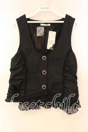 画像: axes femme / パール付きベスト M クロ O-25-12-16-058-AX-TO-IG-OS