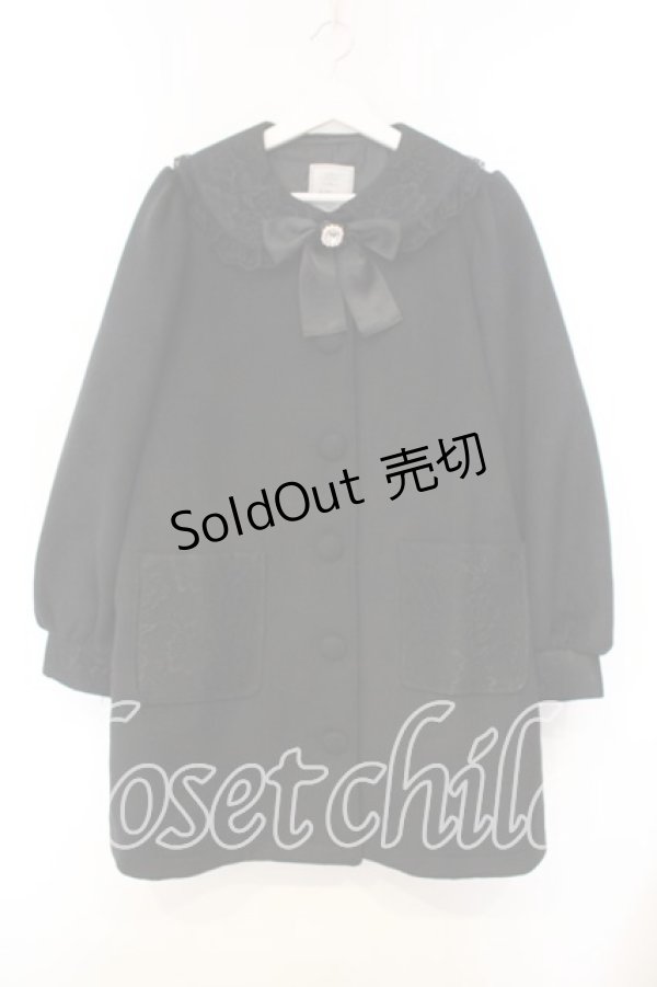 画像1: Ank Rouge / リボンレースドーリーコート  クロ O-25-12-16-063-CA-CO-IG-ZT1219Z (1)