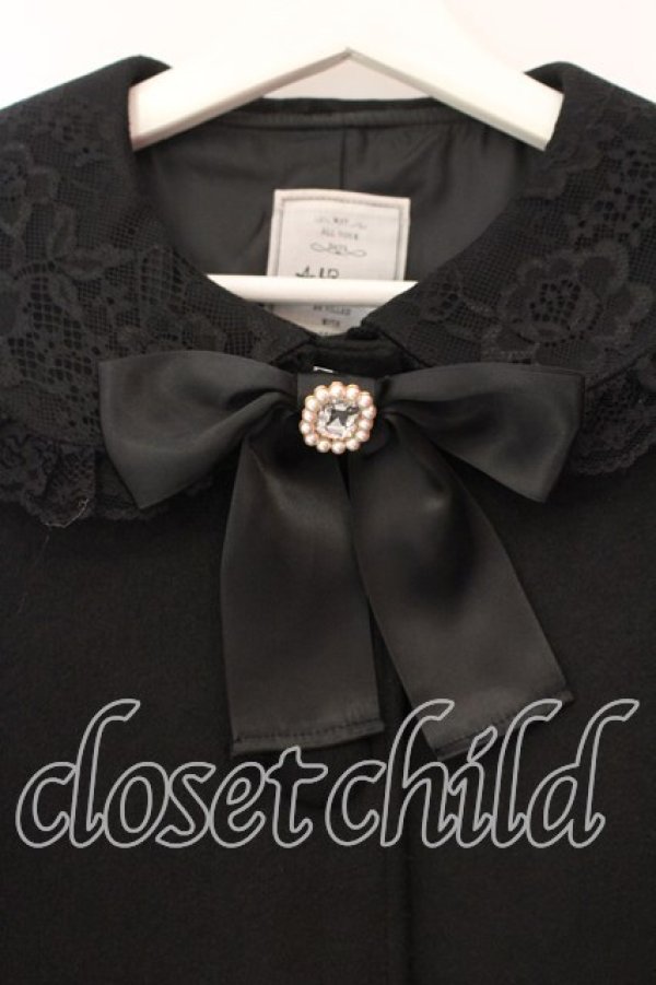 画像2: Ank Rouge / リボンレースドーリーコート  クロ O-25-12-16-063-CA-CO-IG-OS (2)