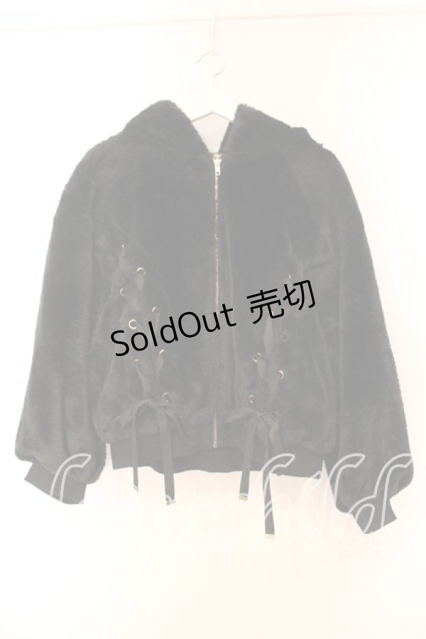 画像1: Rojita / レースアップファーブルゾン  クロ O-25-12-16-064-LO-JA-IG-ZT1219Z (1)