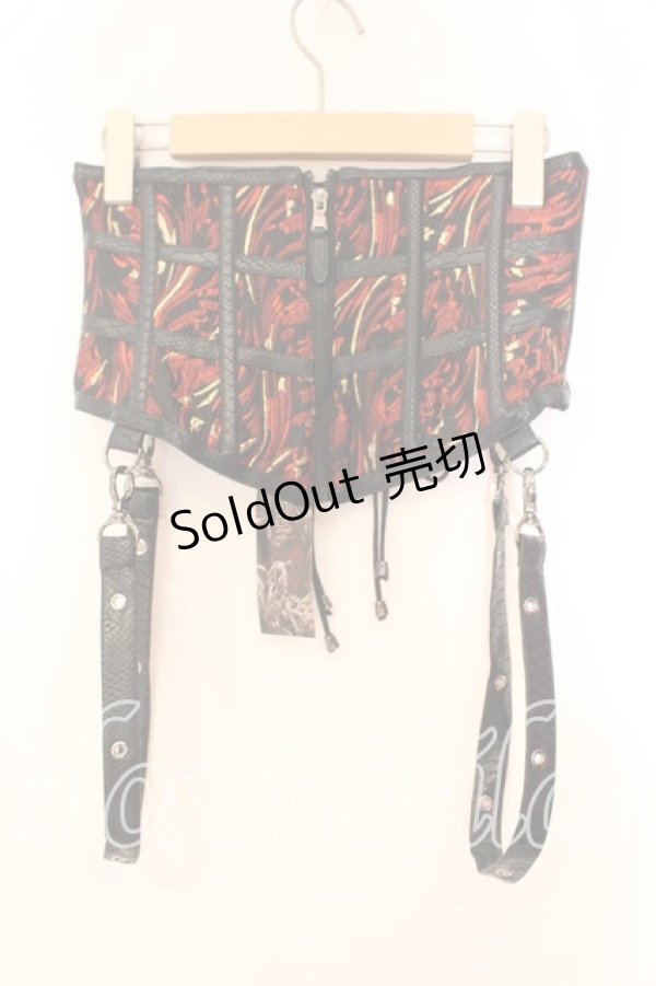 画像1: Qutie Frash / ベルト付きコルセット  レッド O-25-12-16-065-QU-TO-OW-OS (1)