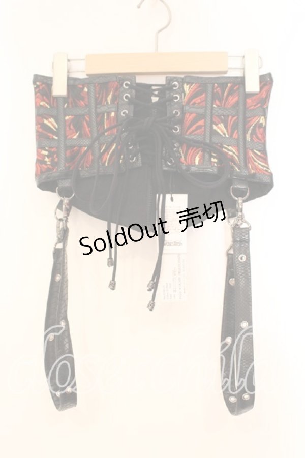 画像4: Qutie Frash / ベルト付きコルセット  レッド O-25-12-16-065-QU-TO-OW-OS (4)