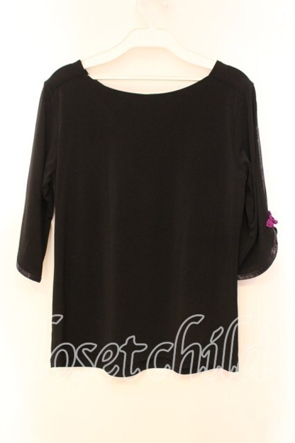 画像3: Qutie Frash / 5部丈インナーT  ブラック×パープル O-25-12-16-005-QU-TO-OW-OS (3)