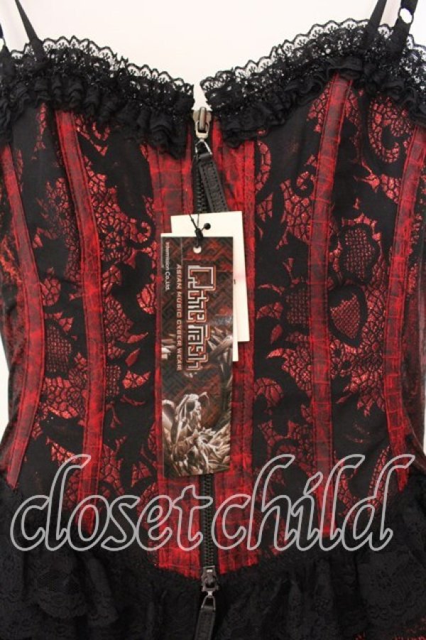 画像2: Qutie Frash / キャミワンピ  ブラック×レッド O-25-12-16-001-QU-OP-OW-OS (2)