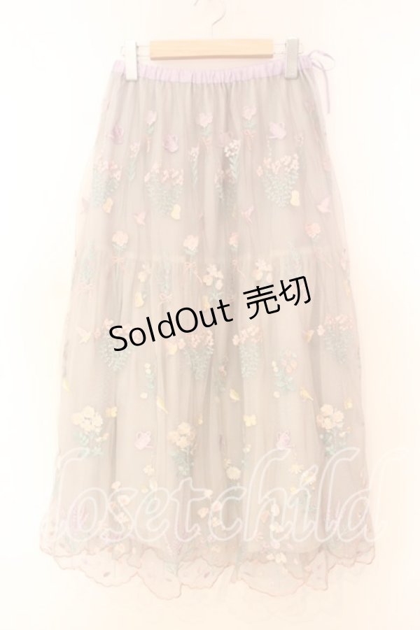 画像1: Franche Lippee / ガーデニングチュールスカート Ｍ グレー O-25-12-16-071-LO-SK-IG-OS (1)