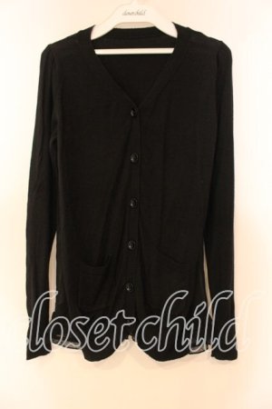 画像: franche lippee black / バックプリーツカーディガン Ｍ クロ O-25-12-16-072-LO-TO-IG-OS