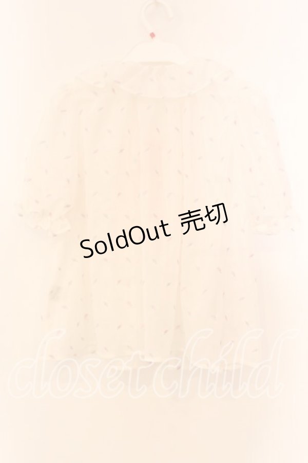 画像4: Katie / LOVE IN KATIE ハート刺繍パフボレロ  オフシロ O-25-12-16-073-LO-TO-IG-OS (4)