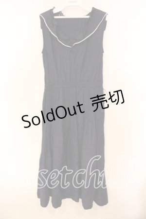 画像: Cherir la femme / リボンセーラーブラウジングワンピース Ｍ ネイビー O-25-12-16-075-LO-OP-IG-ZT524