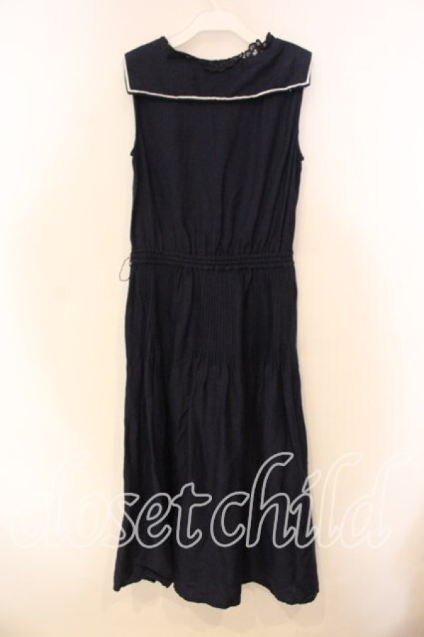 画像3: Cherir la femme / リボンセーラーブラウジングワンピース Ｍ ネイビー O-25-12-16-075-LO-OP-IG-OS (3)