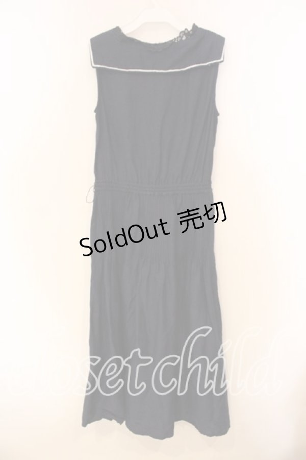 画像3: Cherir la femme / リボンセーラーブラウジングワンピース Ｍ ネイビー O-25-12-16-075-LO-OP-IG-ZT524 (3)