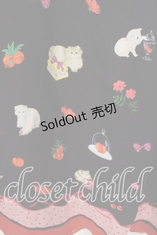 画像2: Franche Lippee / いたずらねこつなぎ  ネイビー O-25-12-16-076-LO-OP-IG-OS (2)