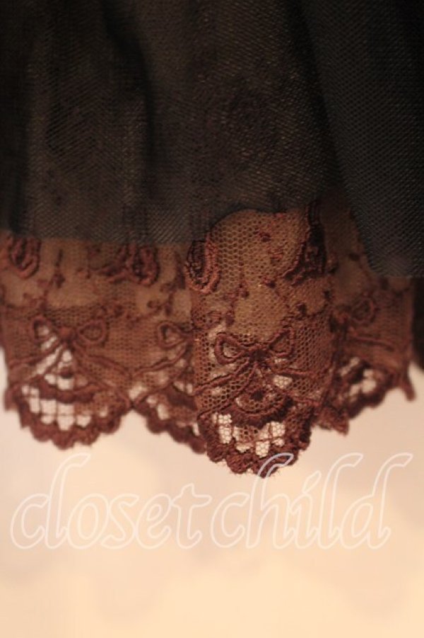 画像2: Franche Lippee / オーダーチュールスカート  ネイビー×ブラウン O-25-12-16-077-LO-OP-IG-OS (2)