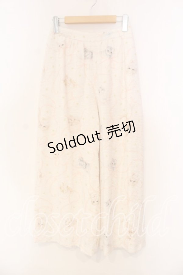 画像1: Franche Lippee / モケモケねこのたっぷりパンツ Ｍ ミルク O-25-12-16-078-LO-PA-IG-OS (1)