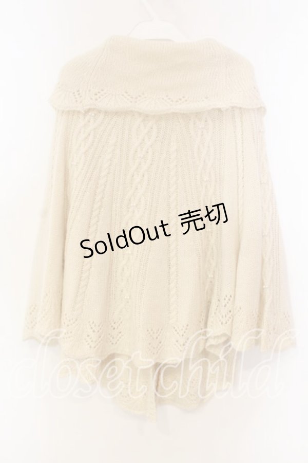 画像3: axes femme / オフタートルニットポンチョ  オフシロ O-25-12-16-080-AX-TO-IG-OS (3)