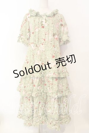 画像: PINK HOUSE / オーナメントローズプリントワンピース  ミント O-25-12-16-084-LO-OP-IG-OS