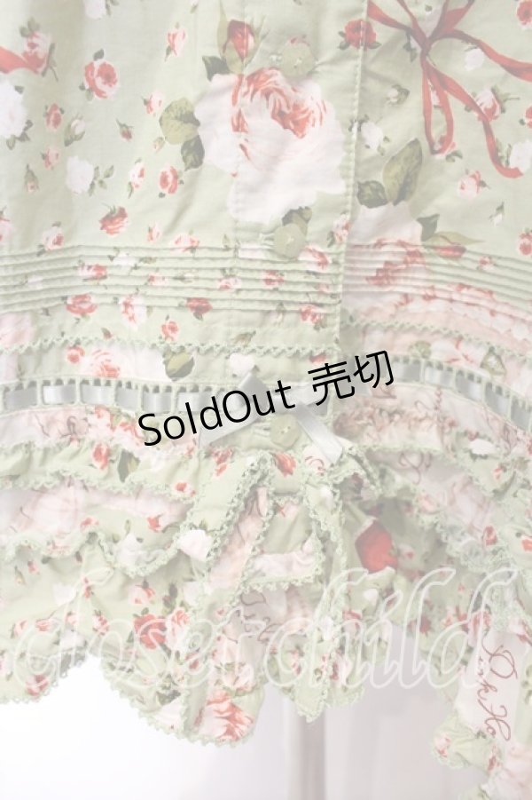 画像3: PINK HOUSE / オーナメントローズプリントワンピース  ミント O-25-12-16-084-LO-OP-IG-OS (3)