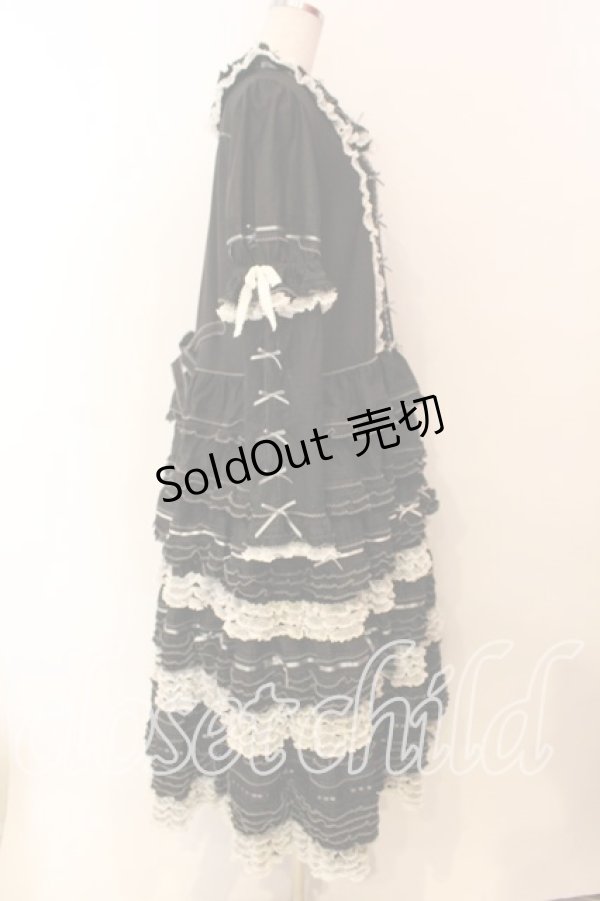 画像5: PINK HOUSE / はしごリボンレースワンピース  クロ O-25-12-16-085-LO-OP-IG-OS (5)