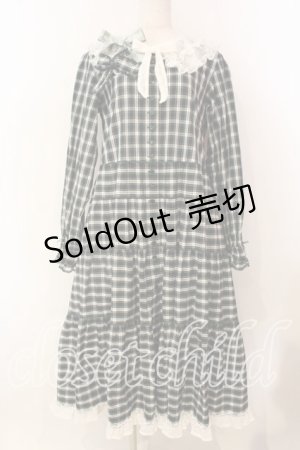 画像: PINK HOUSE / PINK HOUSE×misako aoki チェックワンピース  グリーン O-25-12-16-086-LO-OP-IG-OS