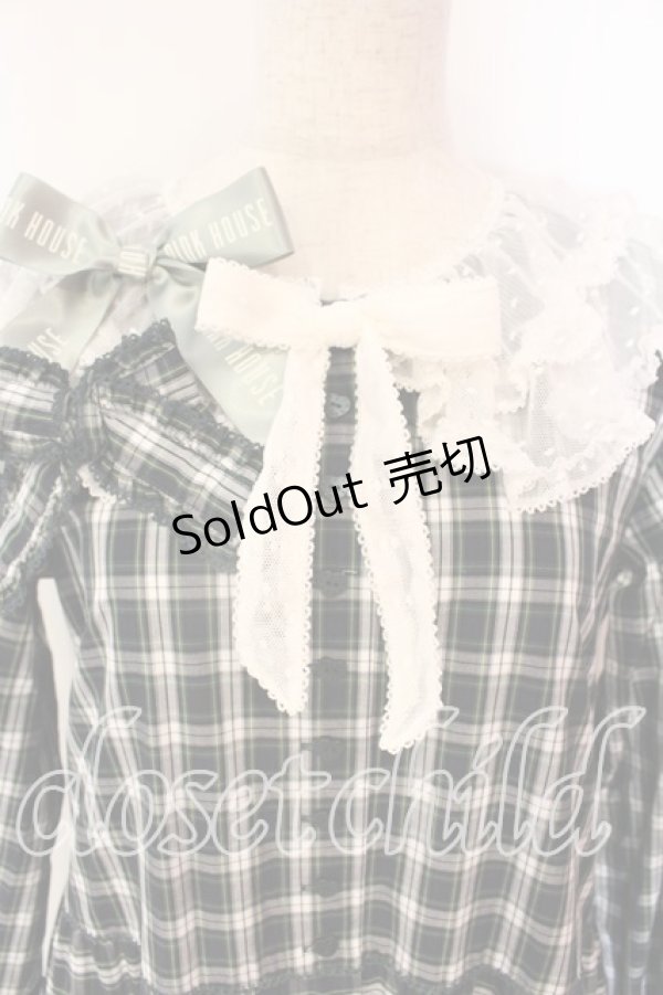 画像2: PINK HOUSE / PINK HOUSE×misako aoki チェックワンピース  グリーン O-25-12-16-086-LO-OP-IG-OS (2)