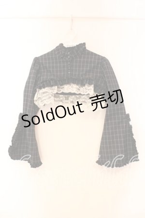 画像: MARBLE / 姫袖用ショート丈モダンジャケット  ネイビーチェック O-25-12-16-087-GO-JA-IG-OS