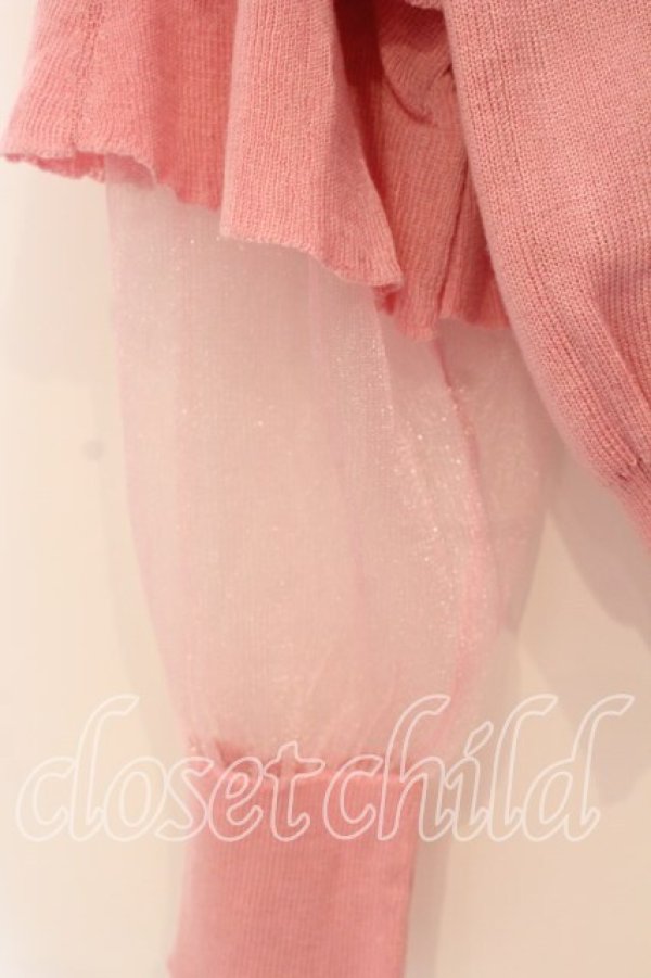 画像2: lilLilly / チュール切替フリルニット F ピンク O-25-12-16-088-LO-TO-IG-OS (2)