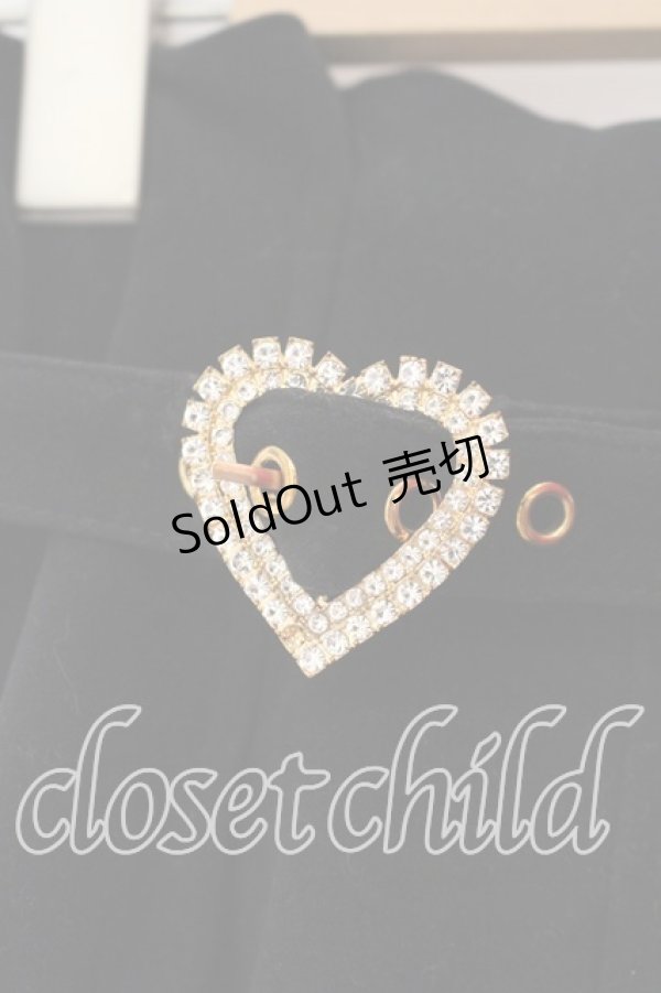 画像2: Rojita / 裾フリルハートビジュバックルスカート  クロ O-25-12-16-090-LO-TO-IG-OS (2)