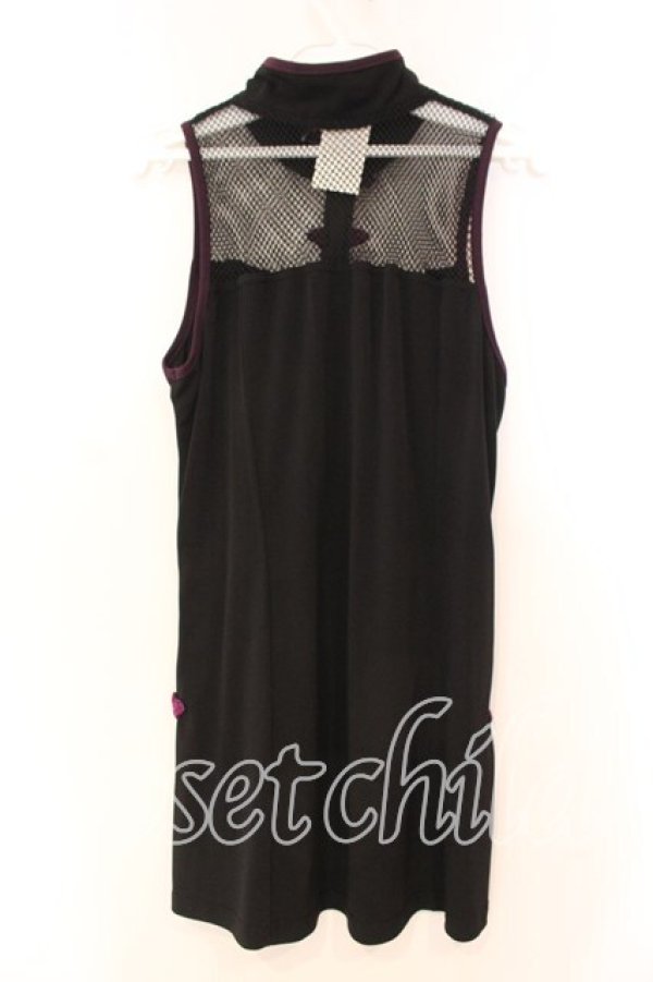 画像4: Qutie Frash / メッシュスリットタンク  ブラック×パープル O-25-12-16-011-QU-TO-OW-OS (4)